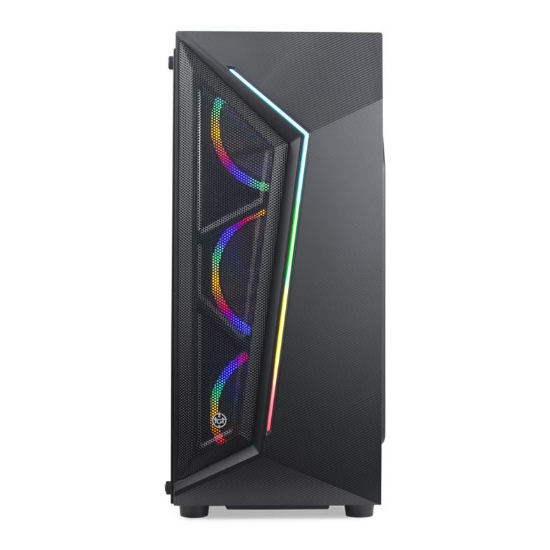 Gabinete Gamer TGT Carbon, Rainbow, Mid Tower, Lateral de Vidro, Preto 3 tgt-cbn-rgb012311