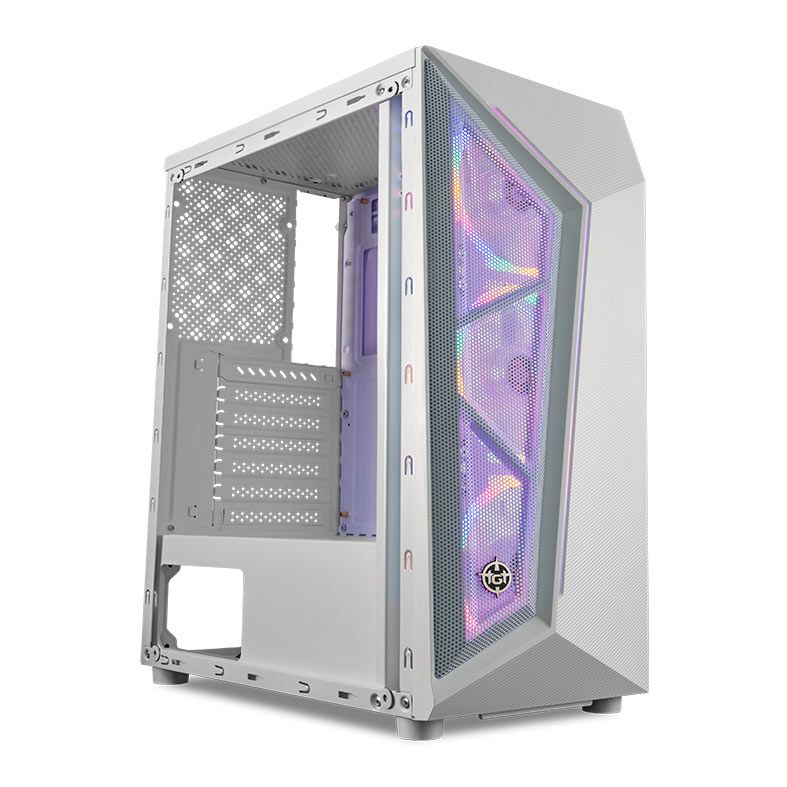Gabinete Gamer TGT Carbon, Rainbow, Mid-Tower, Lateral de Vidro, Branco 2 tgt-cbn-wh011