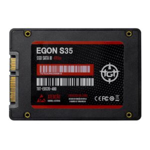 SSD TGT Egon S35, 480GB, Sata III 6GB/S, Leitura 500 MB/S, Gravação 450 MB/S, TGT-EGS35-480