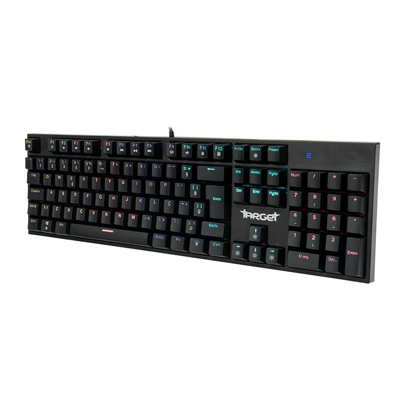 Teclado Mecanico Gamer TGT Sherman, Rainbow, ABNT2, Switch Azul, Preto 3 tgt-shr-rbw01v21