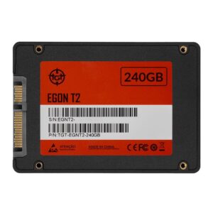 SSD TGT Egon T2, 240GB, Sata III 6GB/S, Leitura 530 MB/S, Gravação 490 MB/S, TGT-EGNT2-240
