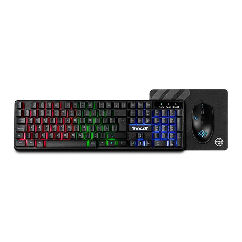 Combo Gamer TGT Fal, Rainbow, Teclado ABNT2, Mouse 1600DPI, Mousepad Pequeno 2 tgt-fal-rbw011