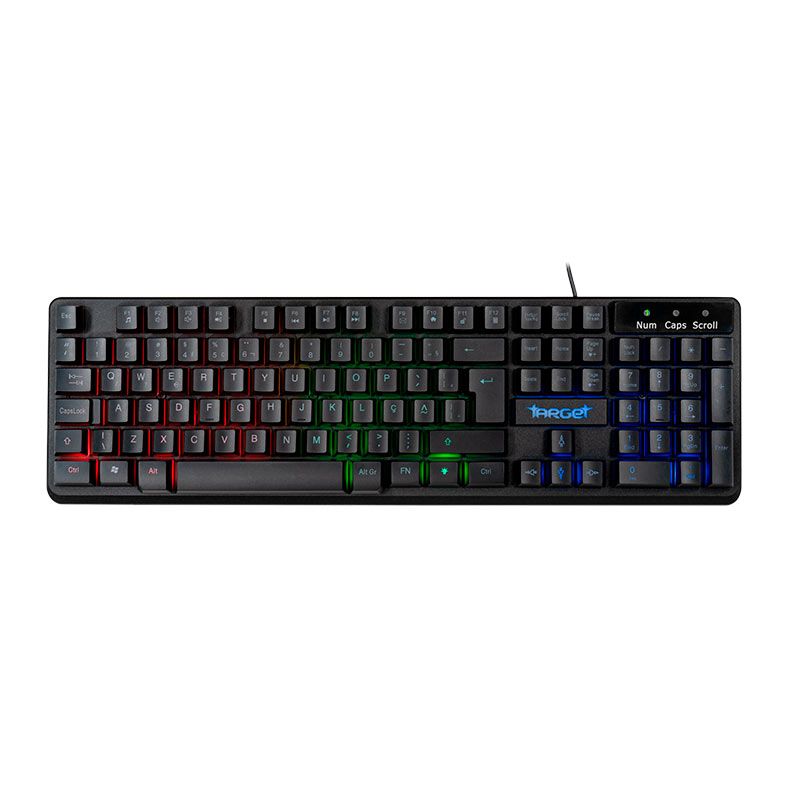 Combo Gamer TGT Fal, Rainbow, Teclado ABNT2, Mouse 1600DPI, Mousepad Pequeno 5 tgt-fal-rbw016
