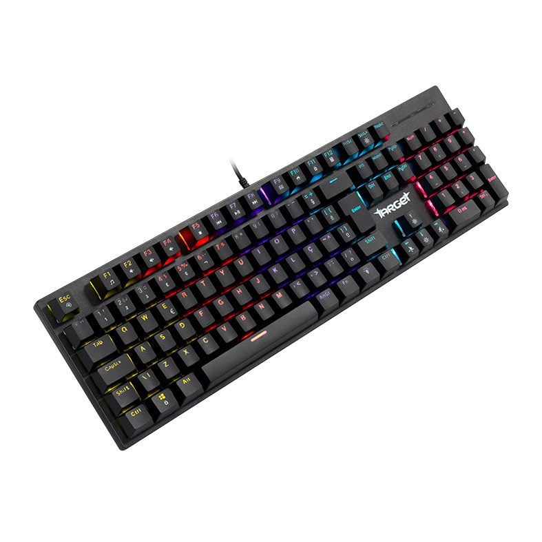 Teclado Mecanico Gamer TGT Sherman V2, Rainbow, ABNT2, Switch Azul, Preto 2 tgt-shr-rbw021