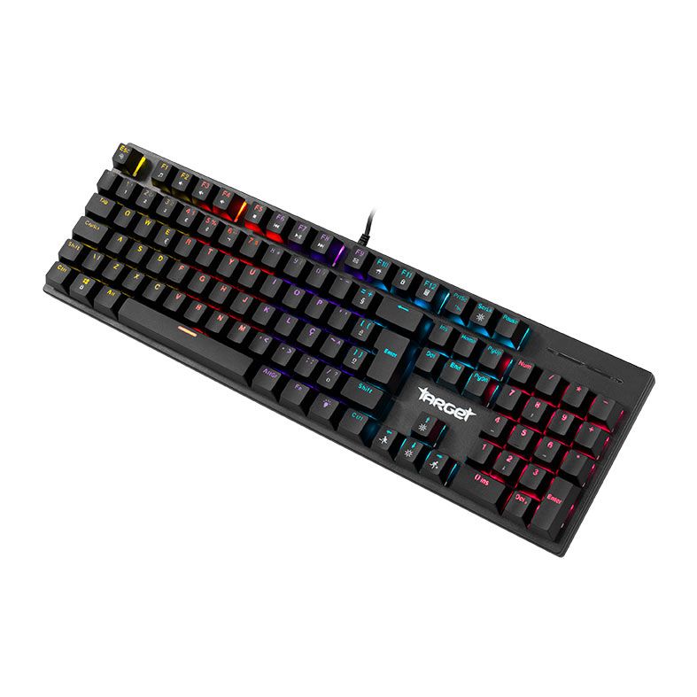 Teclado Mecanico Gamer TGT Sherman V2, Rainbow, ABNT2, Switch Azul, Preto 3 tgt-shr-rbw022
