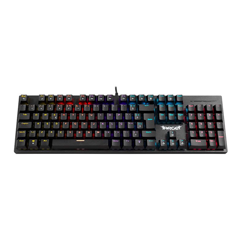Teclado Mecanico Gamer TGT Sherman V2, Rainbow, ABNT2, Switch Azul, Preto 4 tgt-shr-rbw023