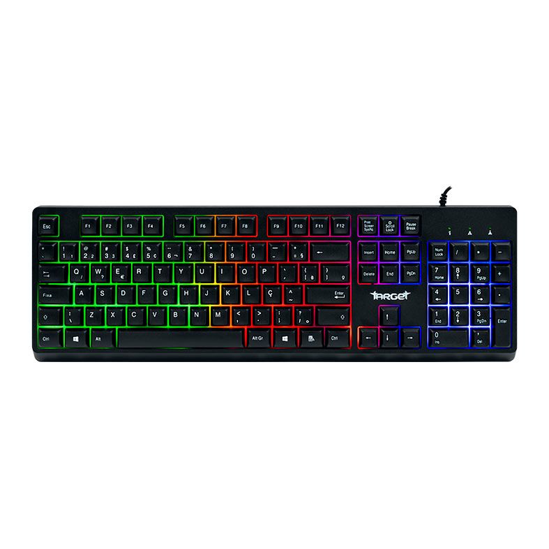 Combo Gamer TGT Fal, Rainbow, Teclado ABNT2, Mouse 1500DPI, Mousepad Pequeno 2 tgt-fal-rbw025