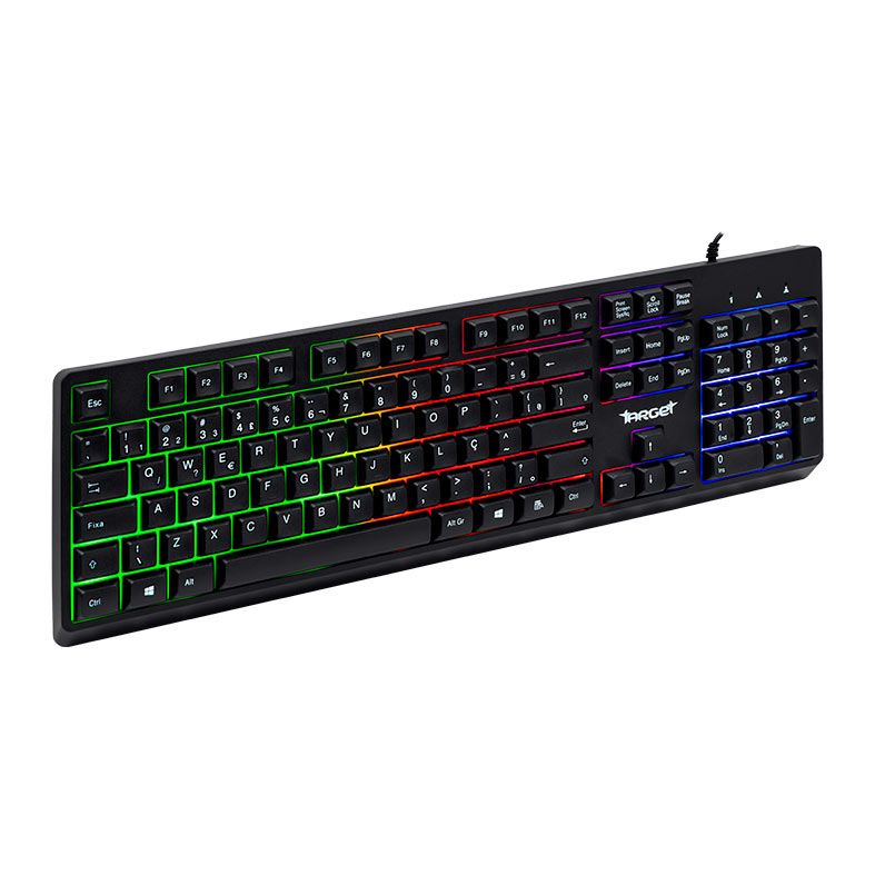 Combo Gamer TGT Fal, Rainbow, Teclado ABNT2, Mouse 1500DPI, Mousepad Pequeno 5 tgt-fal-rbw026