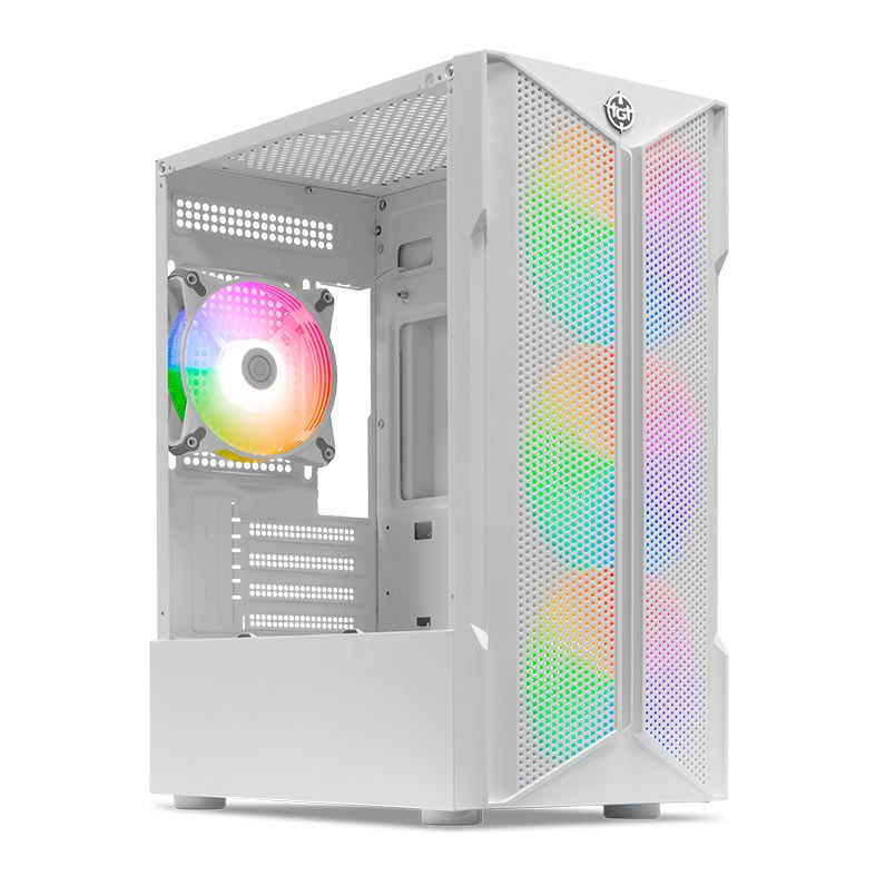 Gabinete Gamer TGT Skylancer V2, RGB, Mid-Tower, Lateral De Vidro, Com 4 Fans 2 tgt-sklv2-wh-4fv212453