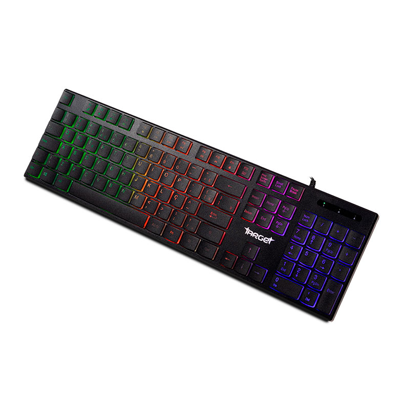 Kit Teclado e Mouse TGT Leopard 2, Rainbow, 1200 DPI, ABNT2, Preto 6 tgt-lp2-rbw014