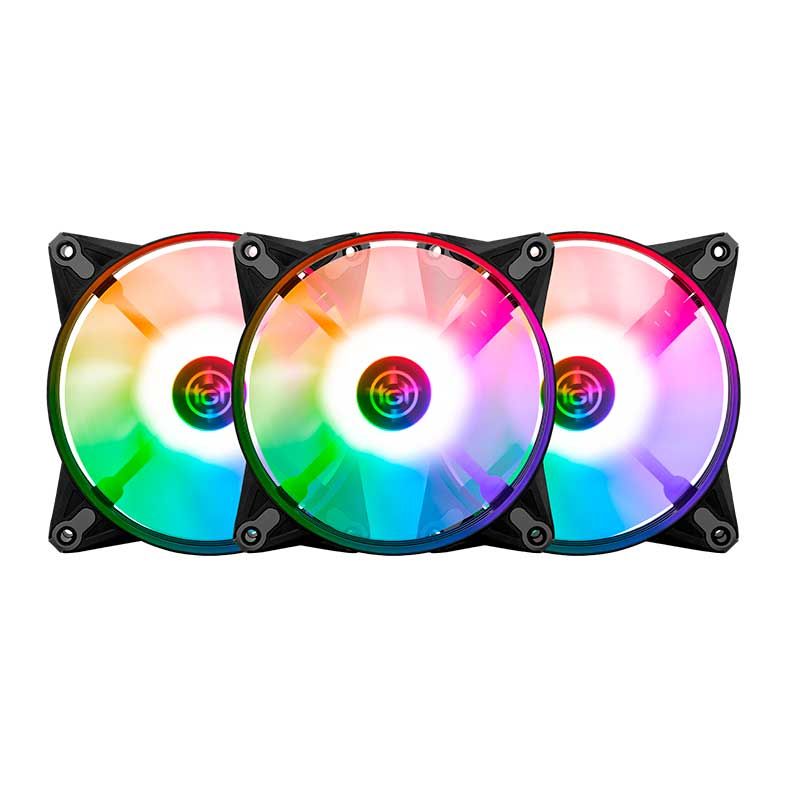 Kit Ventoinhas TGT Humber, ARGB, 3x120mm, Preta 1 TGT-HR3-BK01 (1)