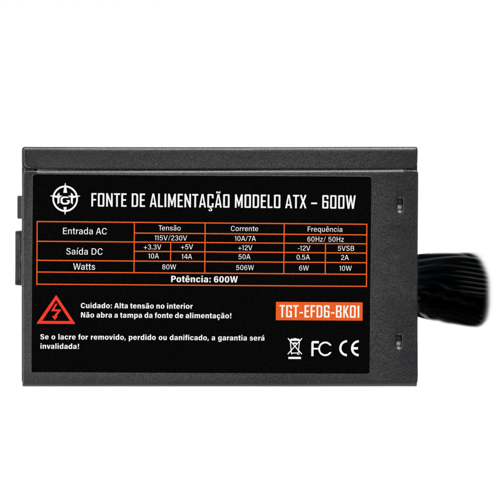 Fonte TGT Enfield, 600W, ATX Bivolt, Preto 3 TGT-EFD6-BK01 (4)