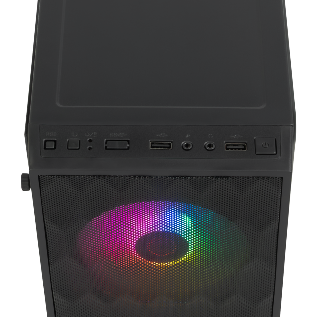 Gabinete Gamer TGT Jester V2, Rainbow, Mini-Tower, Lateral de Acrilico, Com 2 Fans, Preto 4 TGT-JSRV2-BKGF02 (4)