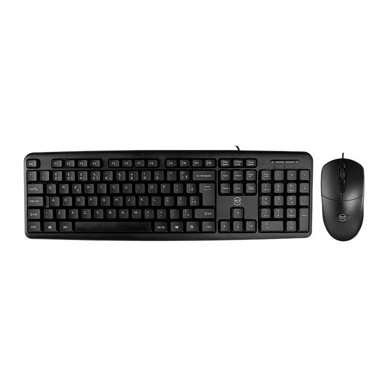 Kit Teclado e Mouse Office TGT GR100 V2, ABNT2, 1200DPI, Preto 1 TGT-GR100-BK02 (1)