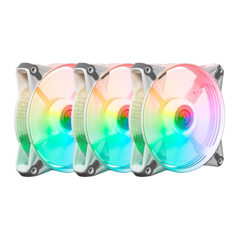 Kit Ventoinhas TGT Humber, ARGB, 3x120mm, Branca 2 TGT-HR3-WH01 (2)