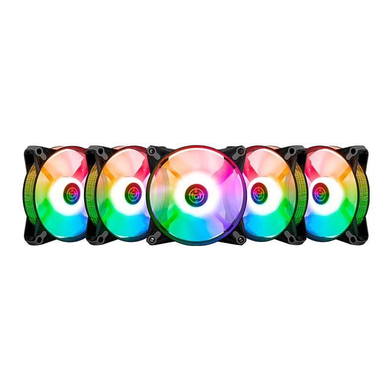 Kit Ventoinhas TGT Humber, ARGB, 5x120mm, Preto 1 TGT-HR5-BK01 (1)